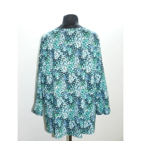 Bluzka OVERSIZE zielone i niebieskie kryształki XXXL